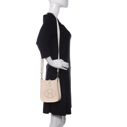 Hermes Taurillon Clemence Amazone Evelyne TPM Nata Craie 2 of 9
