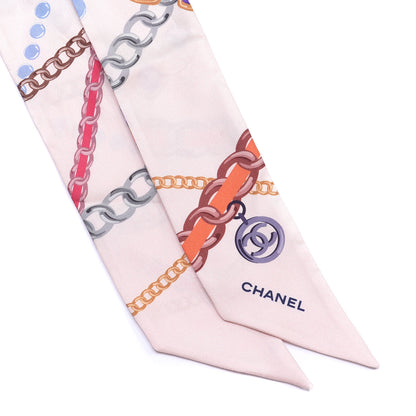 Chanel Silk Twill Slim Bandeau Scarf Pink 2 of 3
