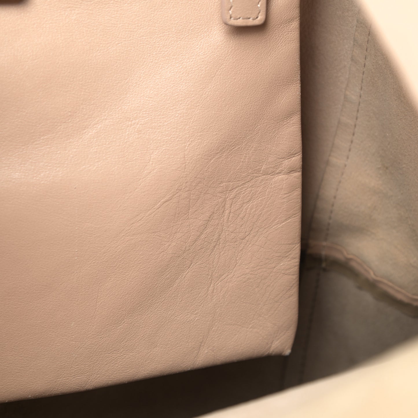 Lambskin Small Vertical Bi-Cabas Nude Taupe