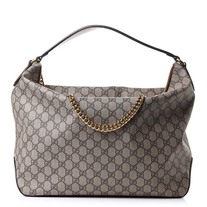 Gucci GG Supreme Monogram Large Linea A Hobo Light Brown 1 of 12