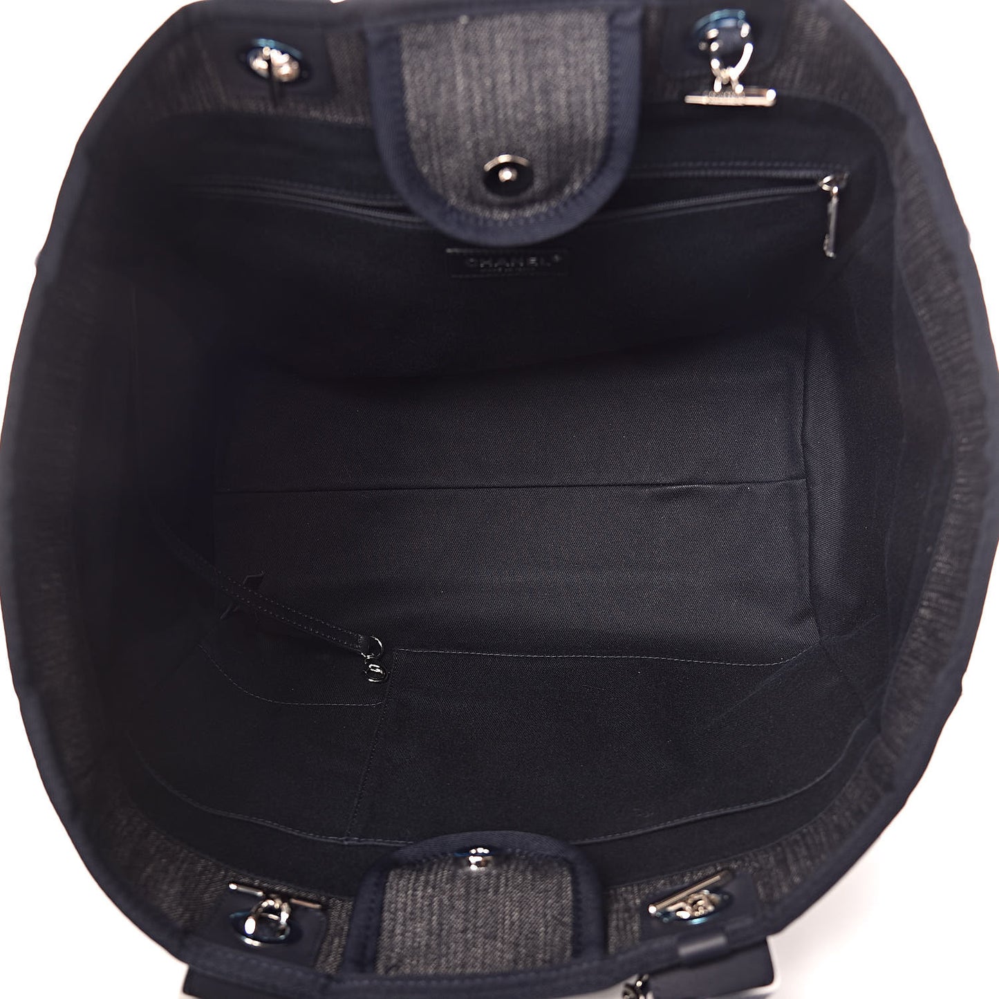 Denim Large Deauville Tote Dark Blue