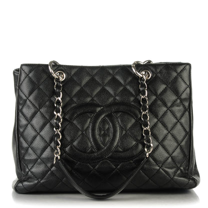 Chanel Caviar Quilted Grand Shopping Tote GST Black 1 of 7