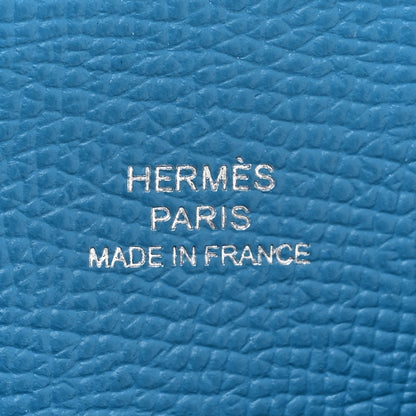 Hermes Epsom Calvi Card Case Bleu Frida 7 of 9
