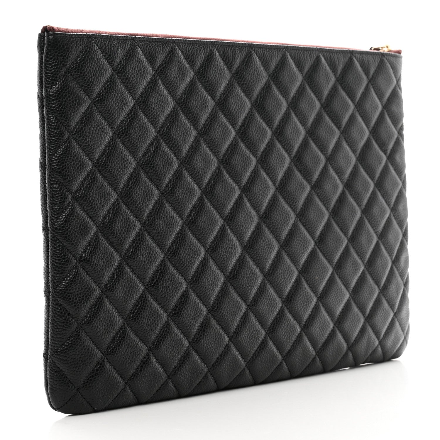 Chanel Caviar Quilted Large Cosmetic Case Black 3 of 8