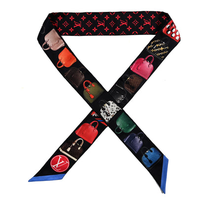 Louis Vuitton Silk Monogram Tribute To Alma BB Bandeau Black 1 of 4