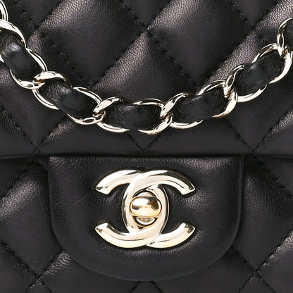 Chanel Lambskin Quilted Mini Square Flap Black 9 of 12