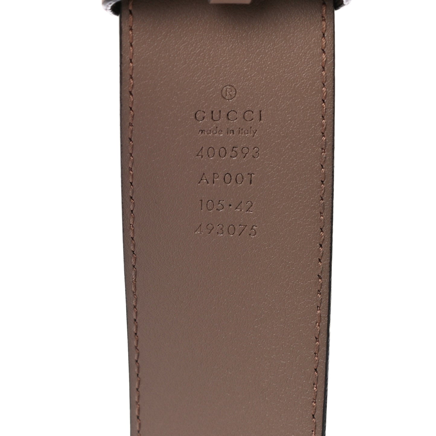 Calfskin Double G 40mm Belt 105 42 Porcelain Rose