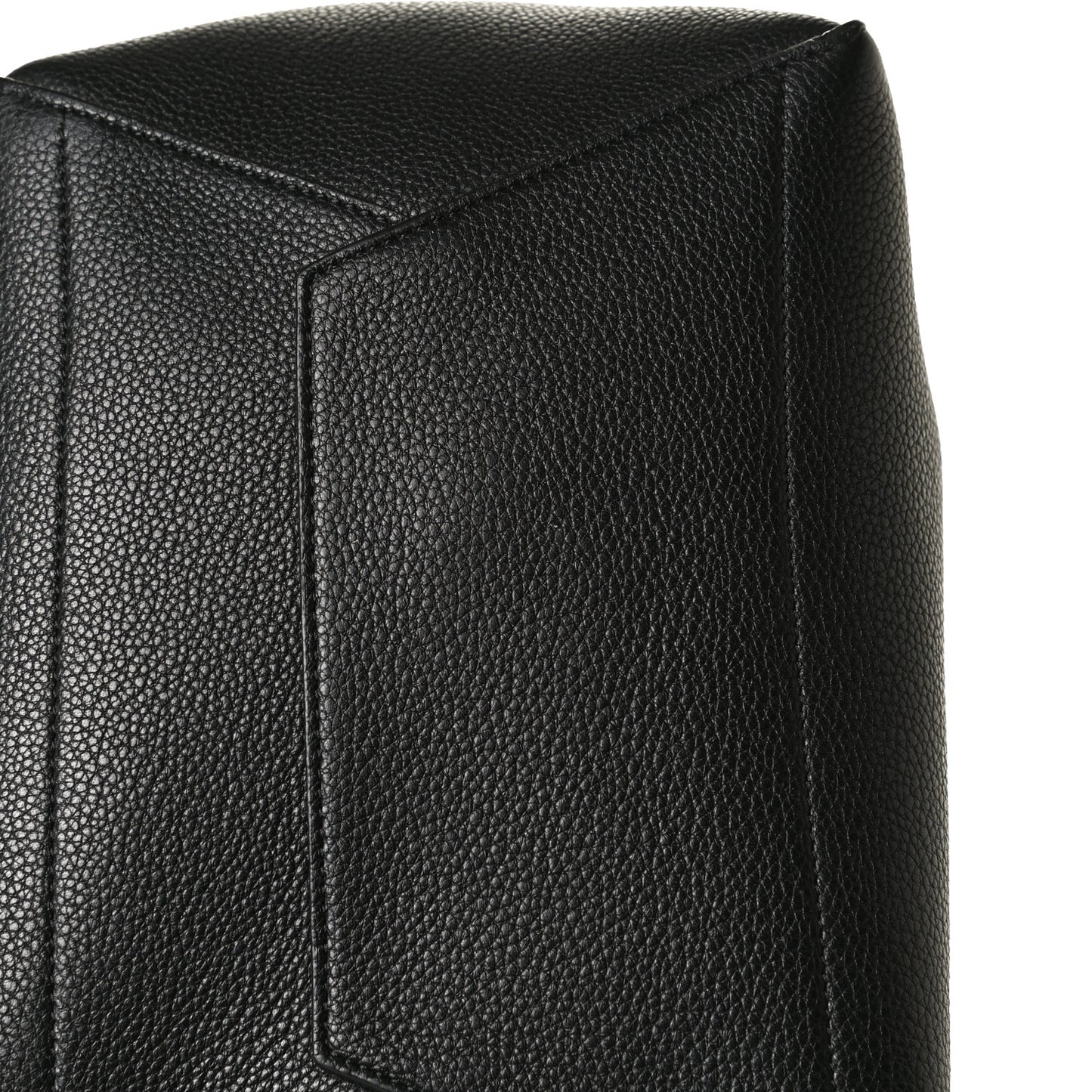 Soft Grained Calfskin Sangle Bucket Bag Black