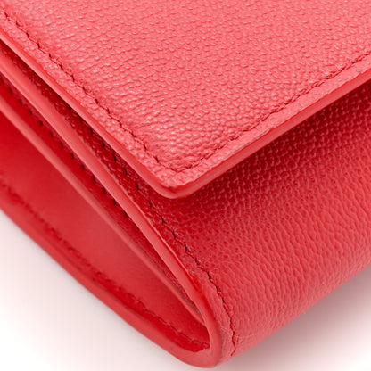 Burberry Calfskin Logo Hazelmere Wallet With Detachable Strap Red 10 of 13