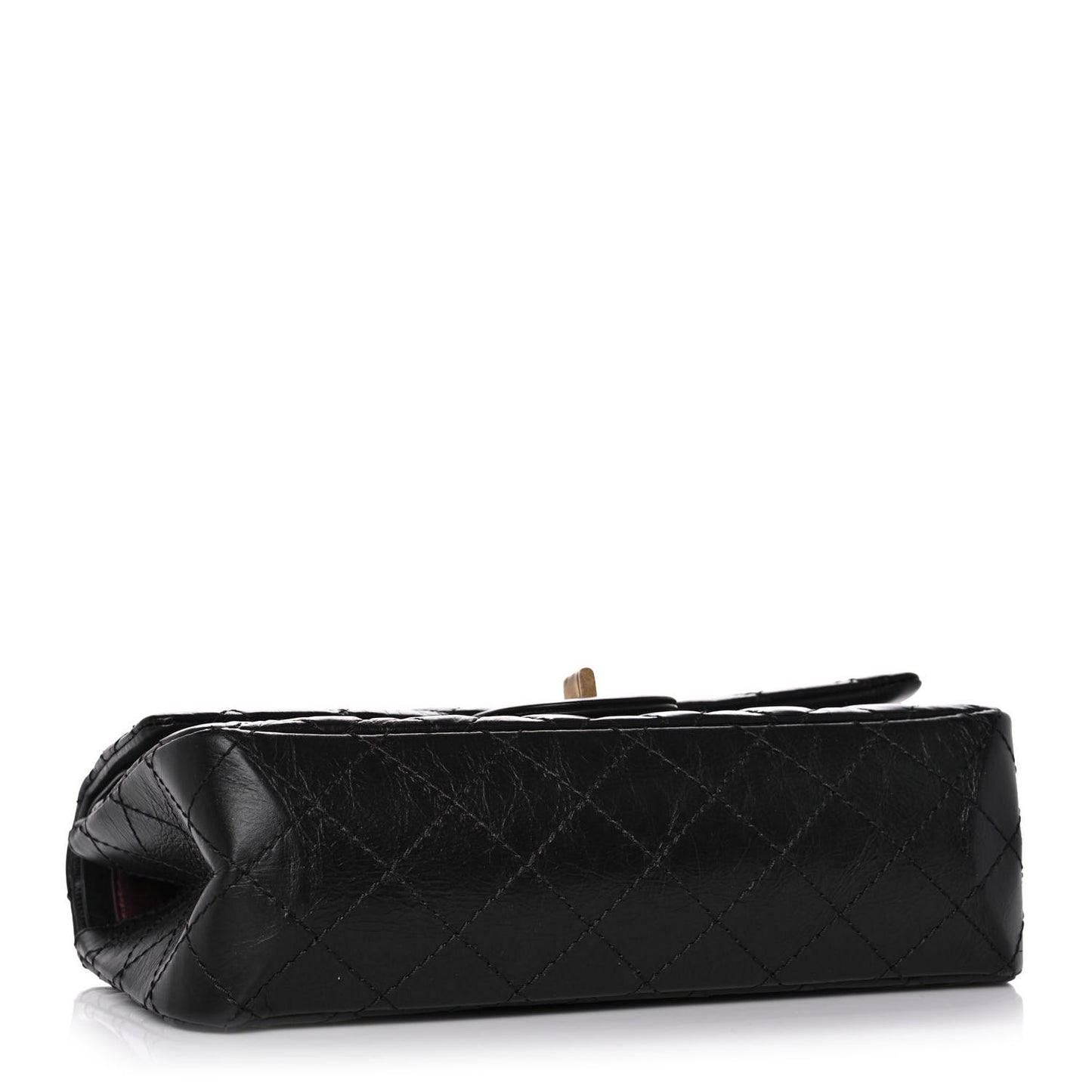 Aged Calfskin Quilted 2.55 Reissue 225 Flap Black