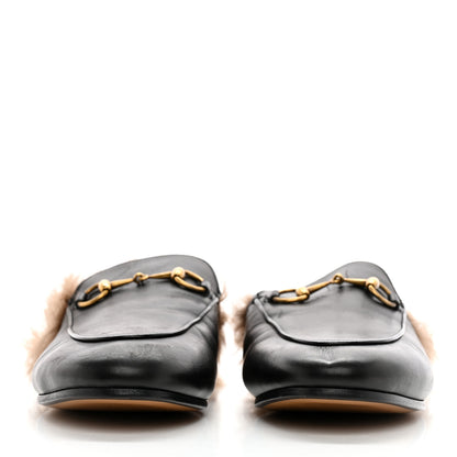 Gucci Calfskin Fur Womens Princetown Slippers 38 Black 2 of 11