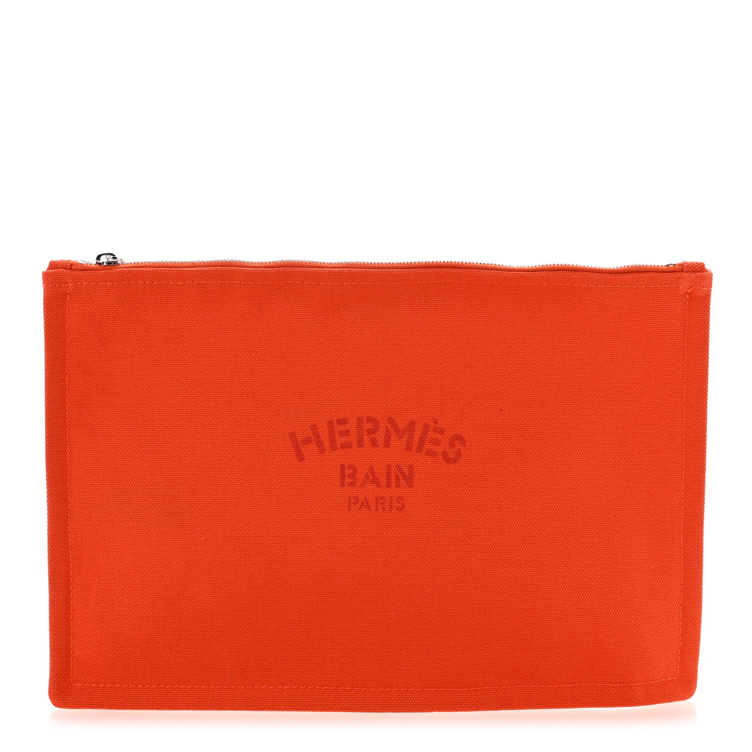 Hermes Toile Flat Yachting Pouch Orange 1 of 7