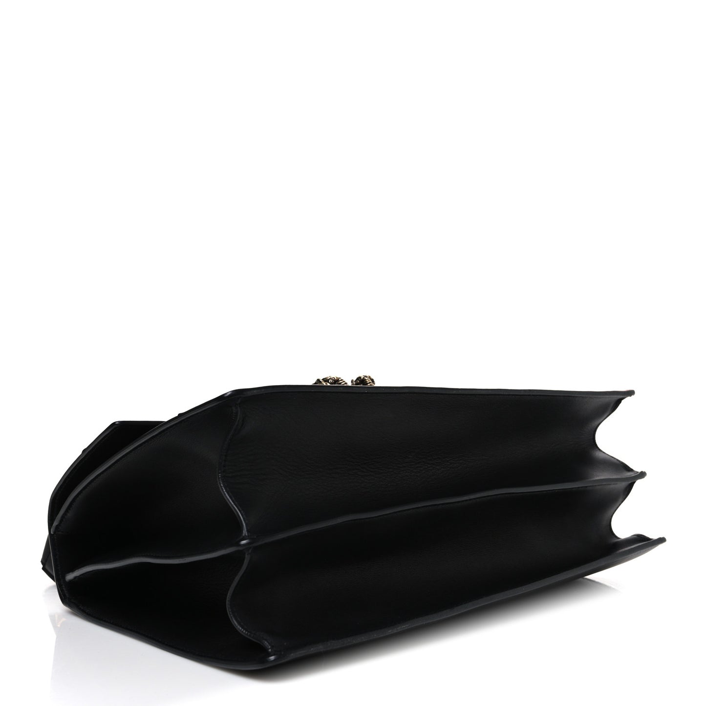Calfskin Bamboo Web Large Dionysus Top Handle Bag Black Bright Evergreen Hibiscus Red