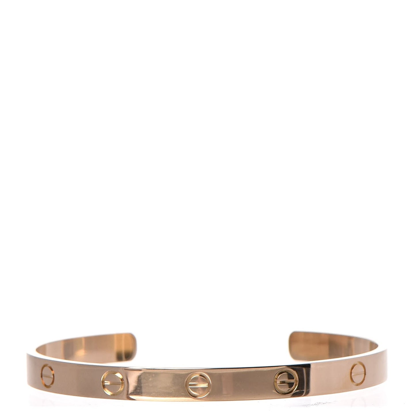 18K Yellow Gold LOVE Cuff Bracelet 19