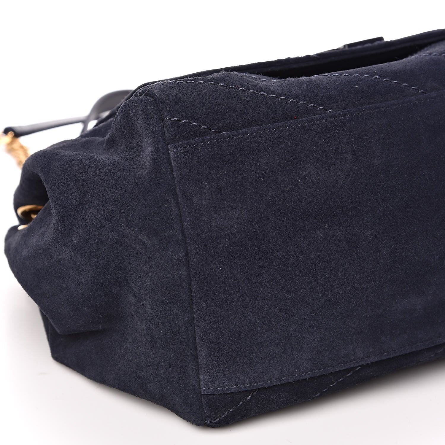 Saint Laurent Suede Chevron Monogram Large Nolita Blue 8 of 11
