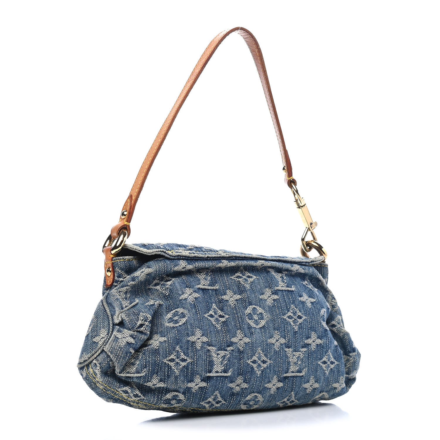 Louis Vuitton Monogram Denim Mini Pleaty Blue 3 of 10