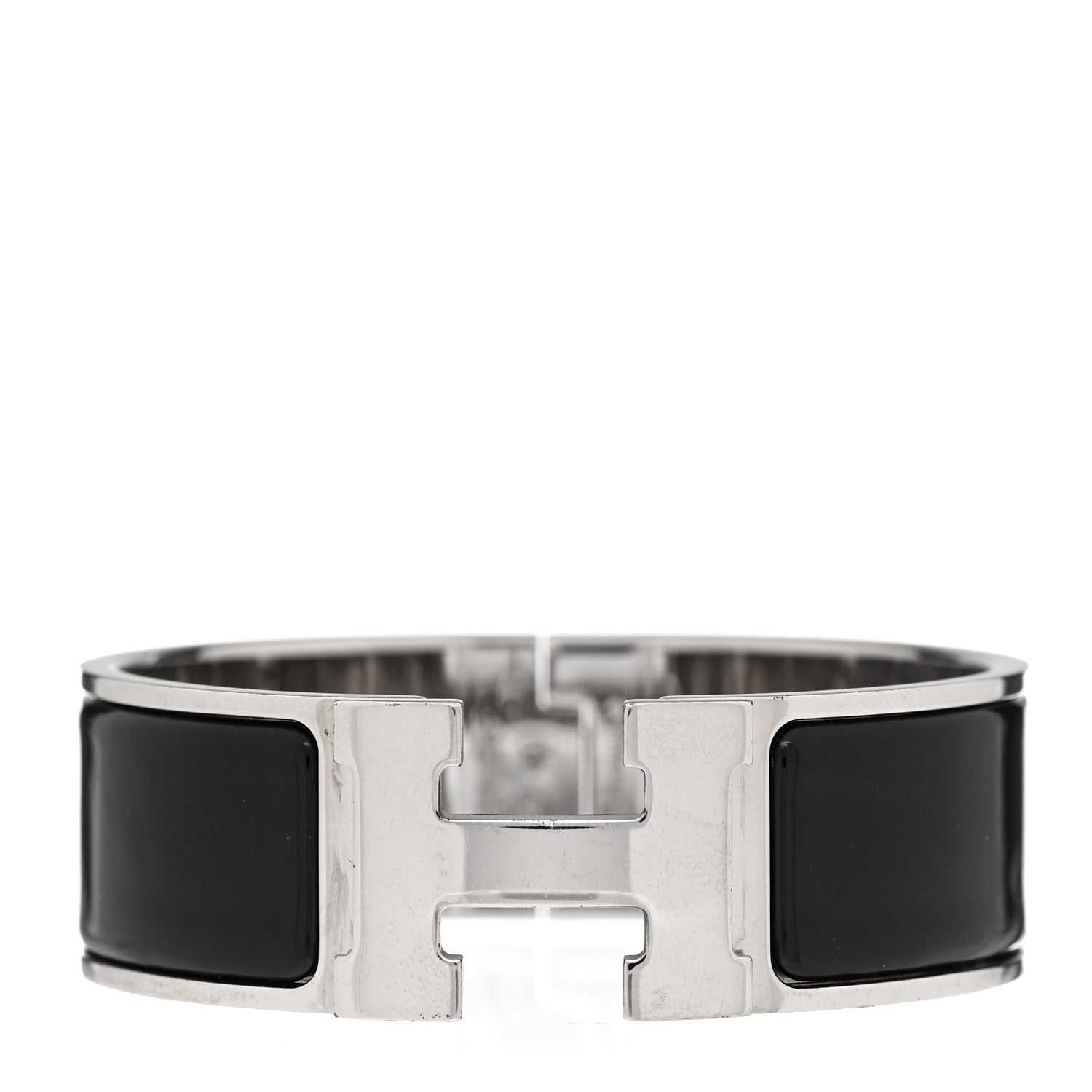 Hermes Enamel Wide Clic Clac H Bracelet PM Black 1 of 5