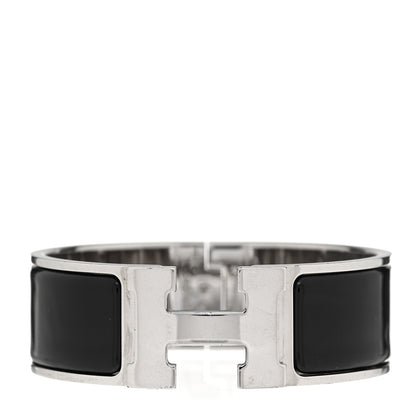 Hermes Enamel Wide Clic Clac H Bracelet PM Black 1 of 5