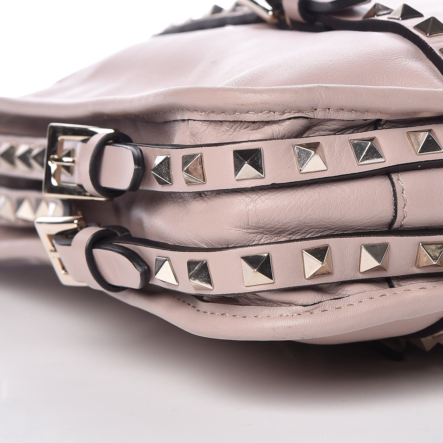 Valentino Garavani Vitello Rockstud Shopper Tote Poudre 8 of 10