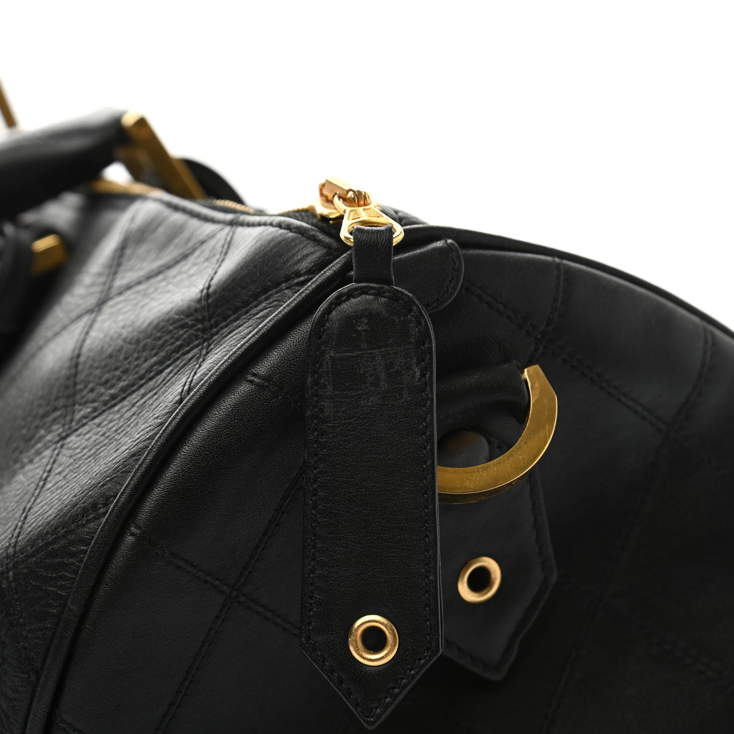 Chanel Calfskin Stitched CC Boston Black 12 of 12