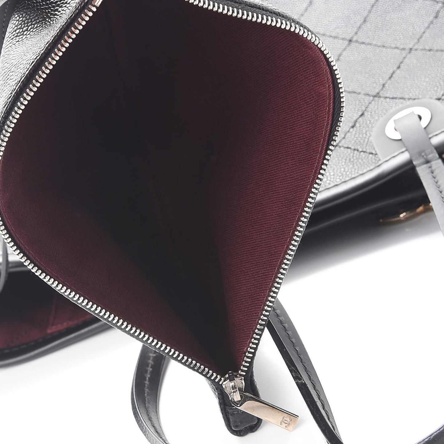 Grained Calfskin Shopping Fever Tote Black