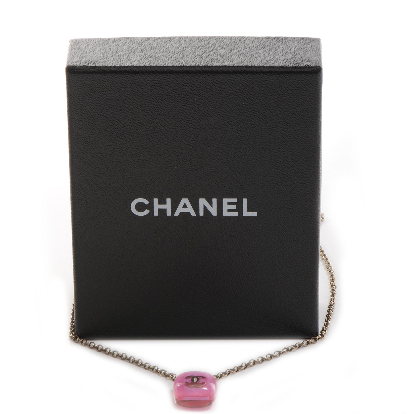 Glitter Resin CC Necklace Pink
