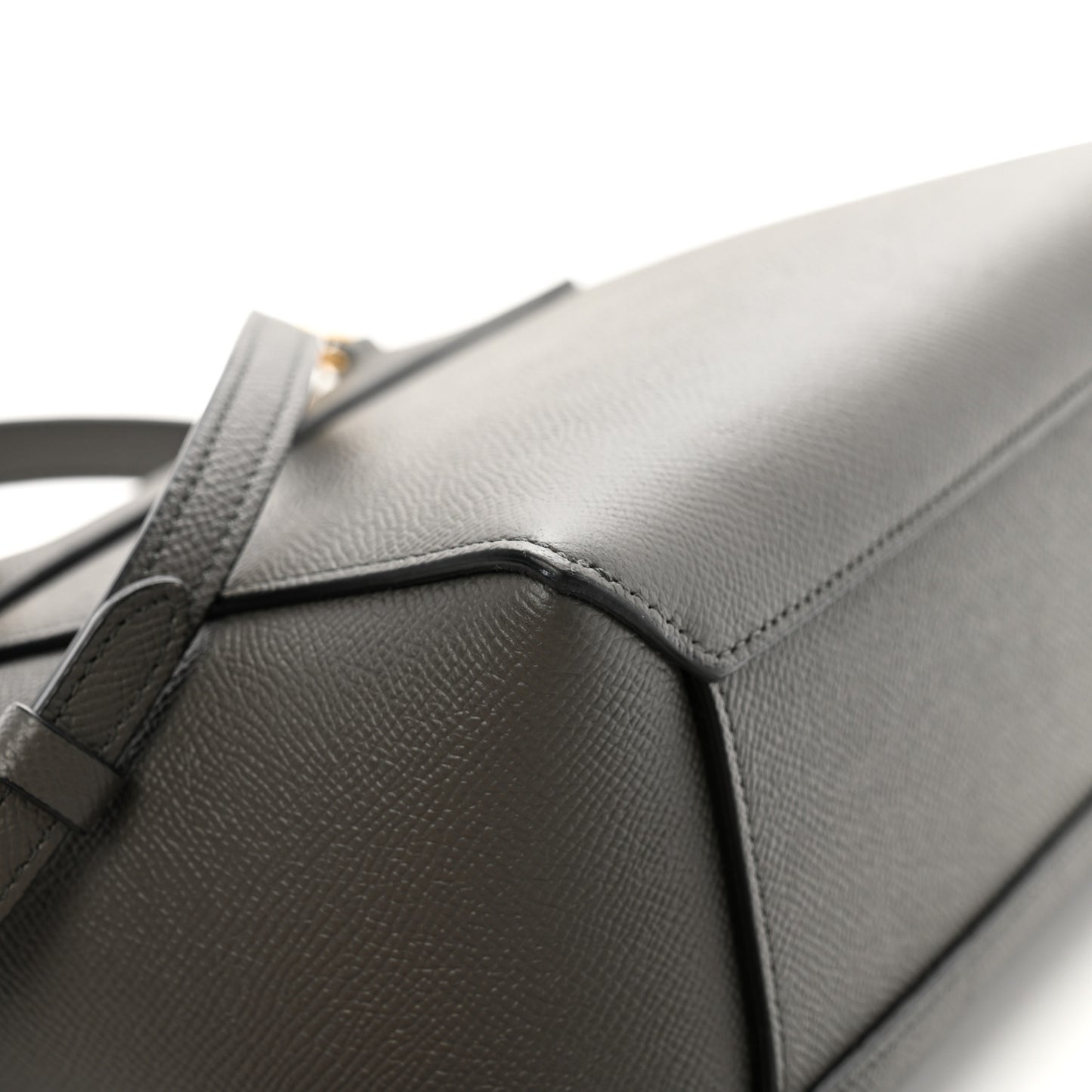 Grained Calfskin Nano Belt Bag Grey