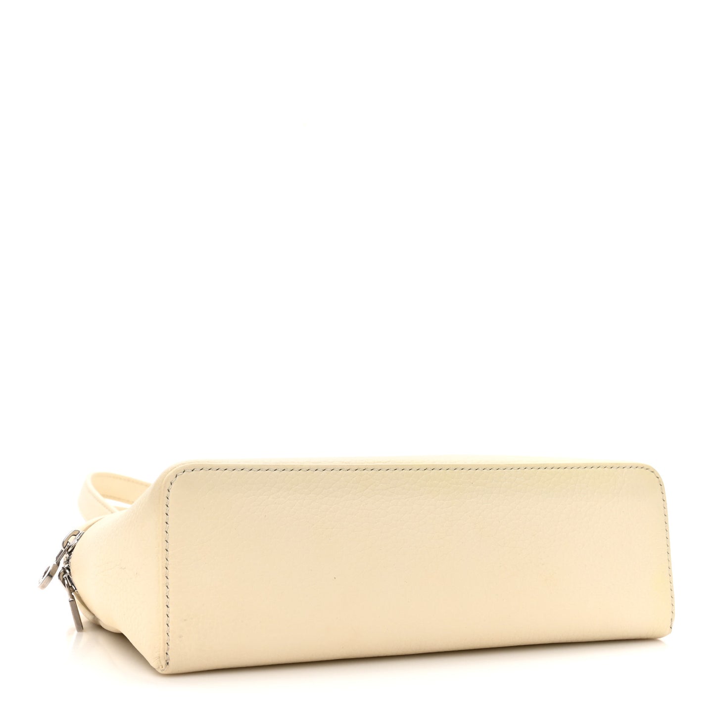 Grained Calfskin L19 Extra Pocket Pouch Whisper White