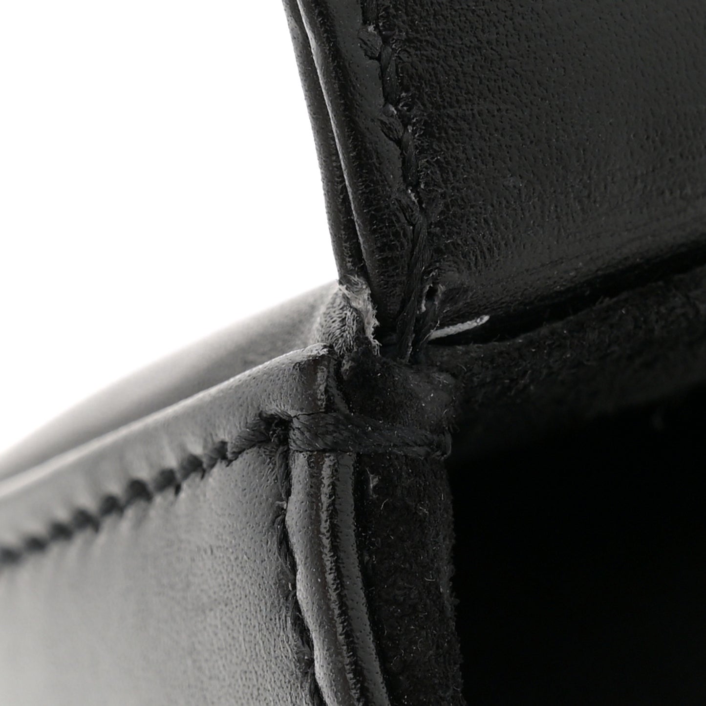 Box Calfskin Grommet Crossbody Bag Black