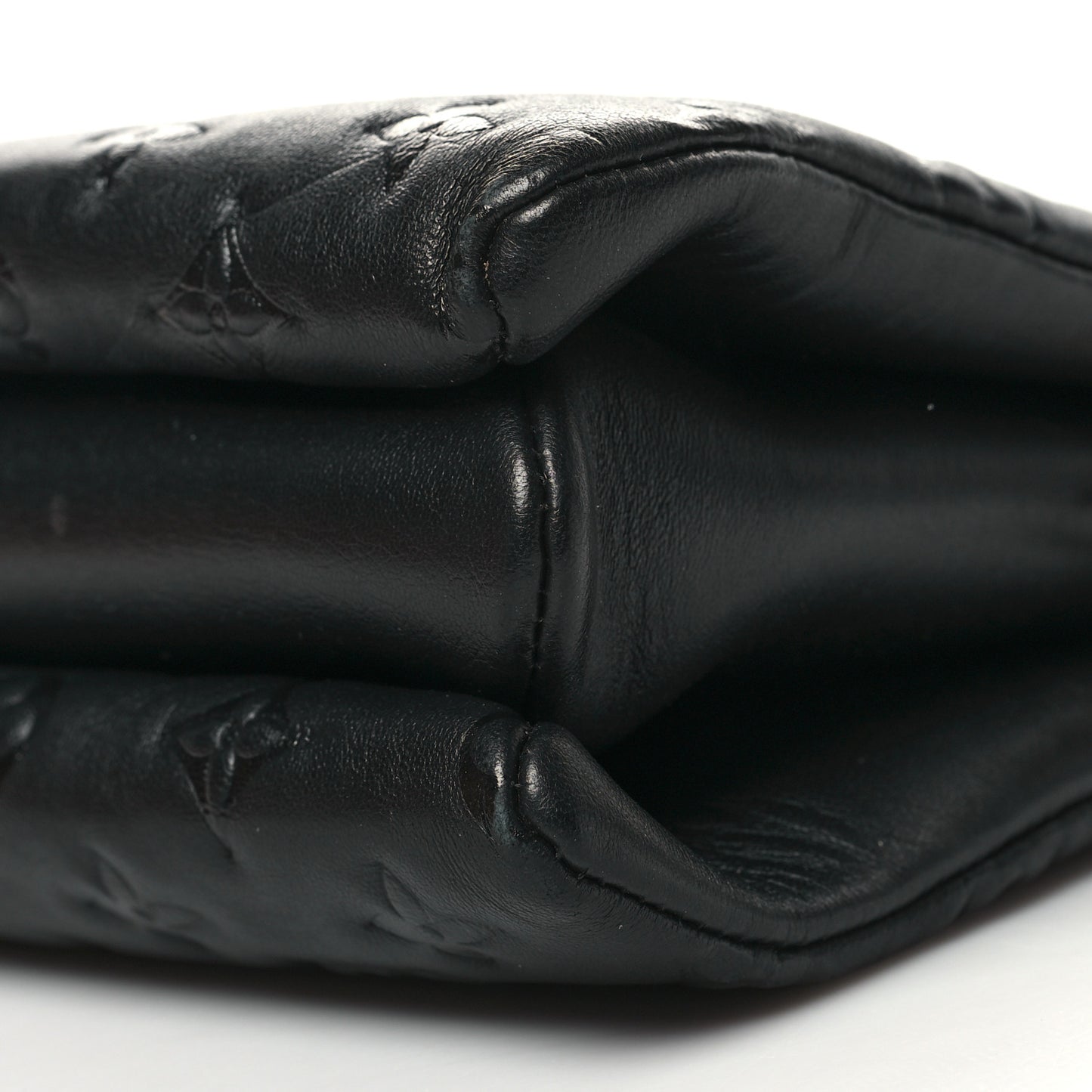 Lambskin Embossed Monogram Coussin PM Black