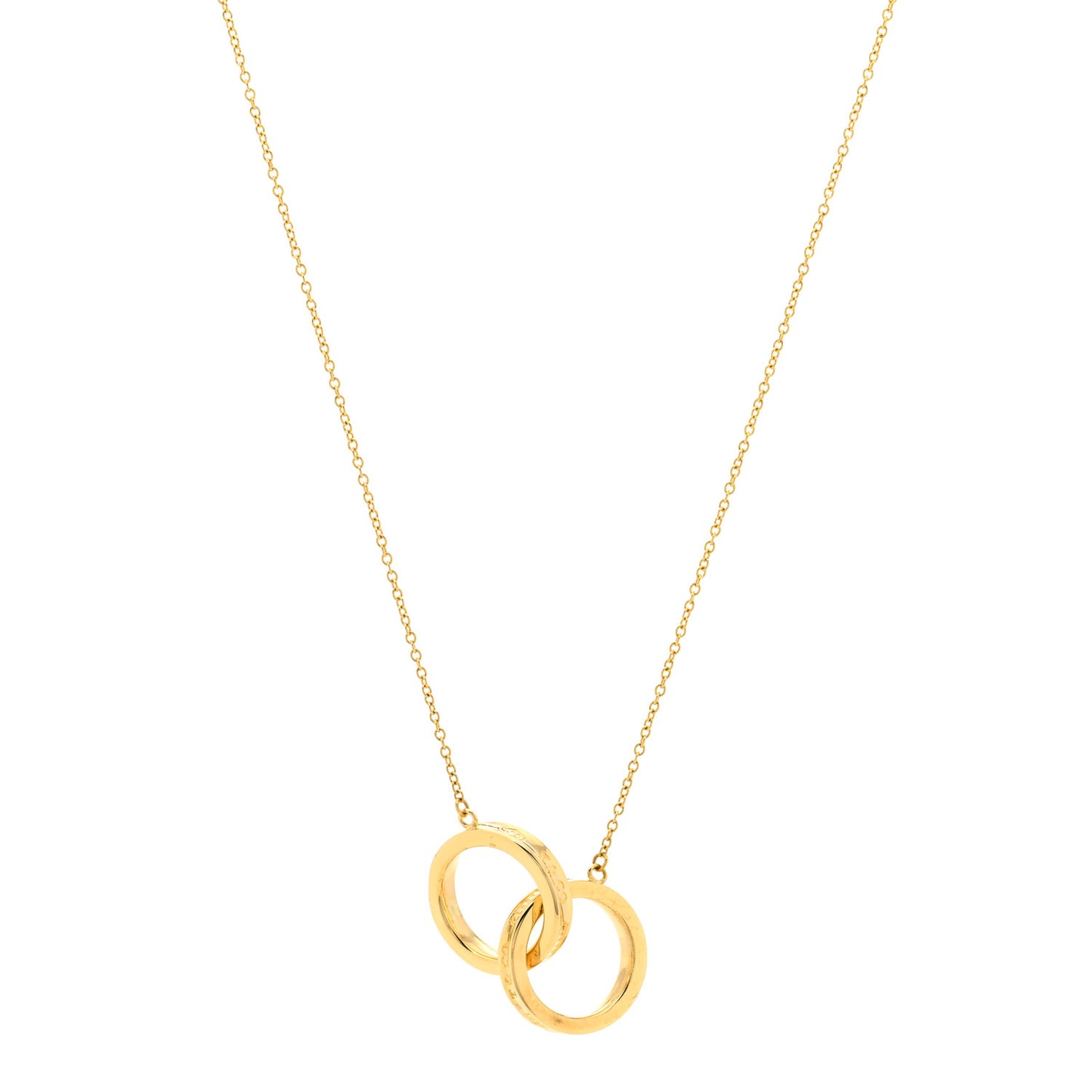 18K Yellow Gold 1837 Interlocking Circles Pendant Necklace