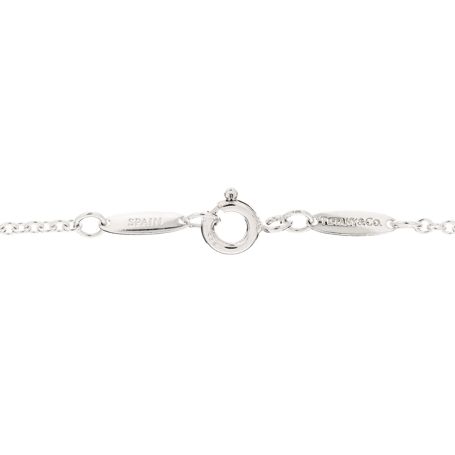 Tiffany Sterling Silver 27mm Elsa Peretti Open Heart Pendant Necklace 5 of 6