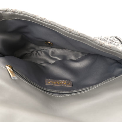 Chanel Calfskin Stitch Triptych Flap Grey 4 of 9