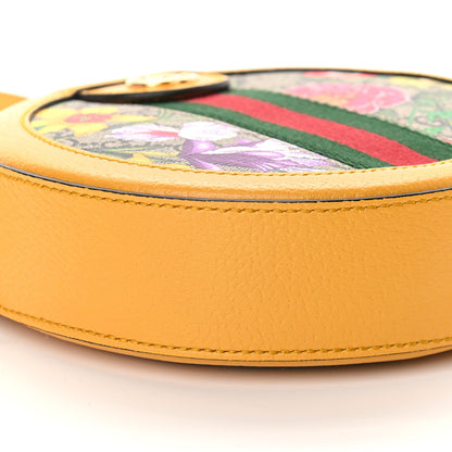 Gucci GG Supreme Monogram Flora Web Mini Ophidia Round Shoulder Bag Beige Multicolor Crop 8 of 9