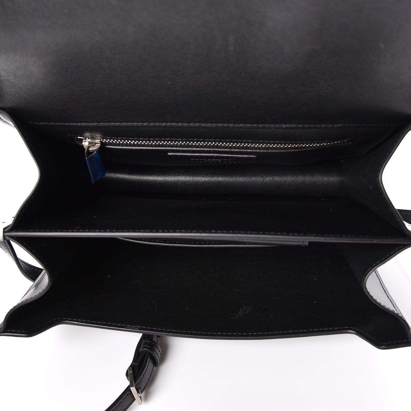 Smooth Calfskin Catherine Heart Studded Satchel Black