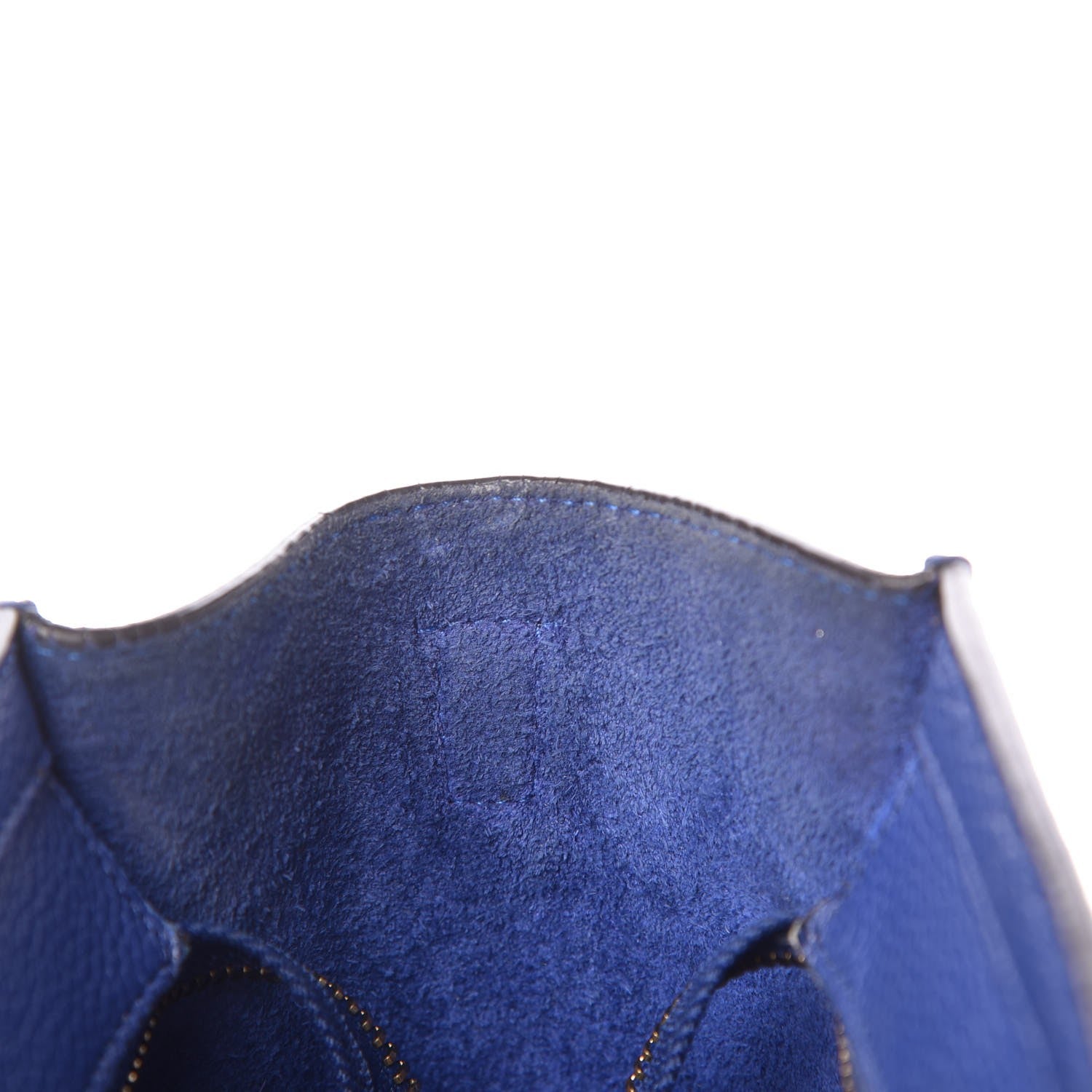 Celine Drummed Calfskin Nano Luggage Indigo 11 of 19