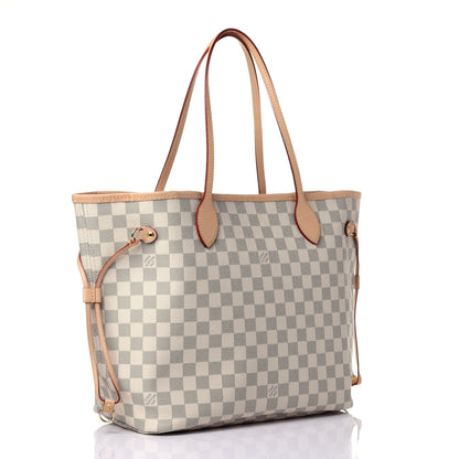 Louis Vuitton Damier Azur Neo Neverfull MM Rose Ballerine 2 of 12