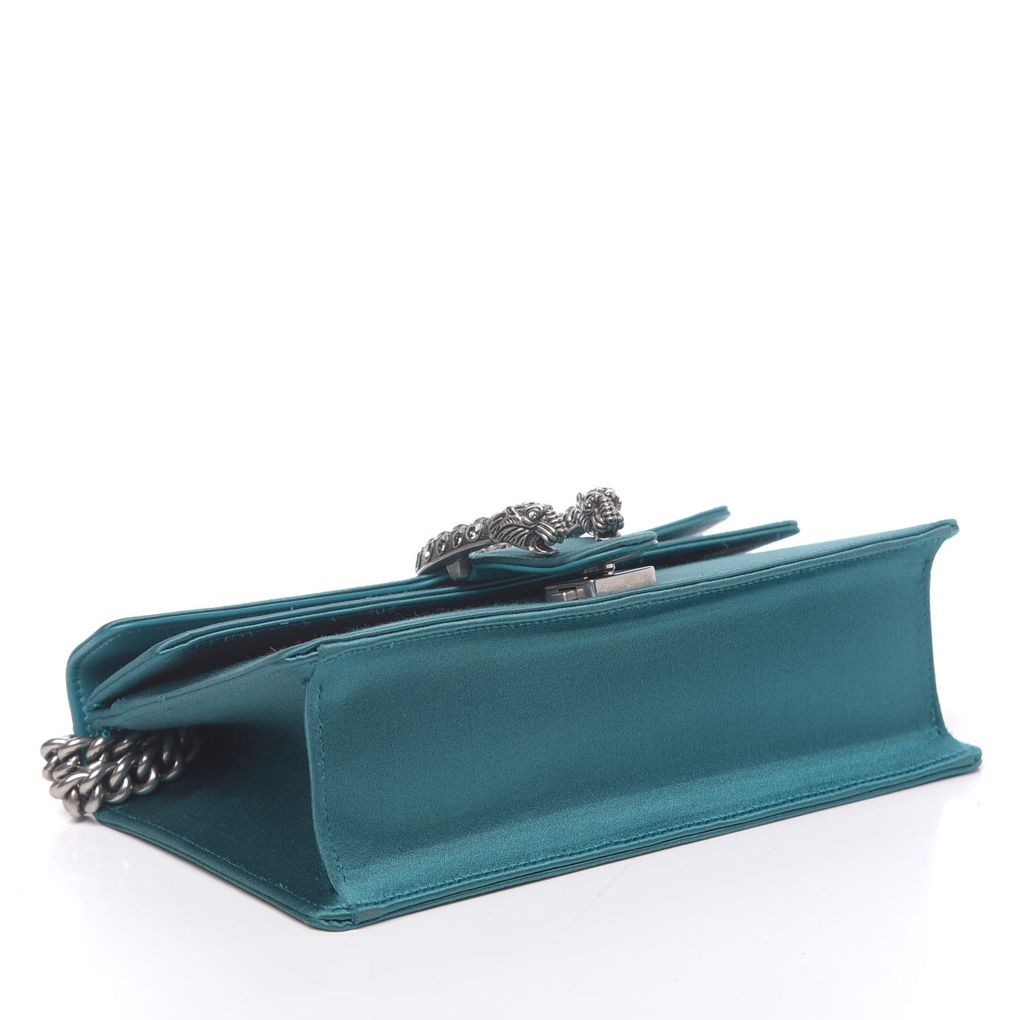 Satin Silk Crystal Small Dionysus Shoulder Bag Turchese Black Diamond