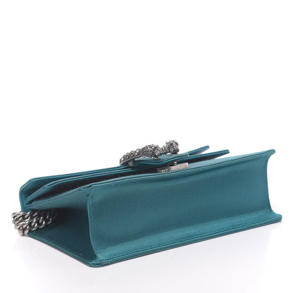 Gucci Satin Silk Crystal Small Dionysus Shoulder Bag Turchese Black Diamond 4 of 10
