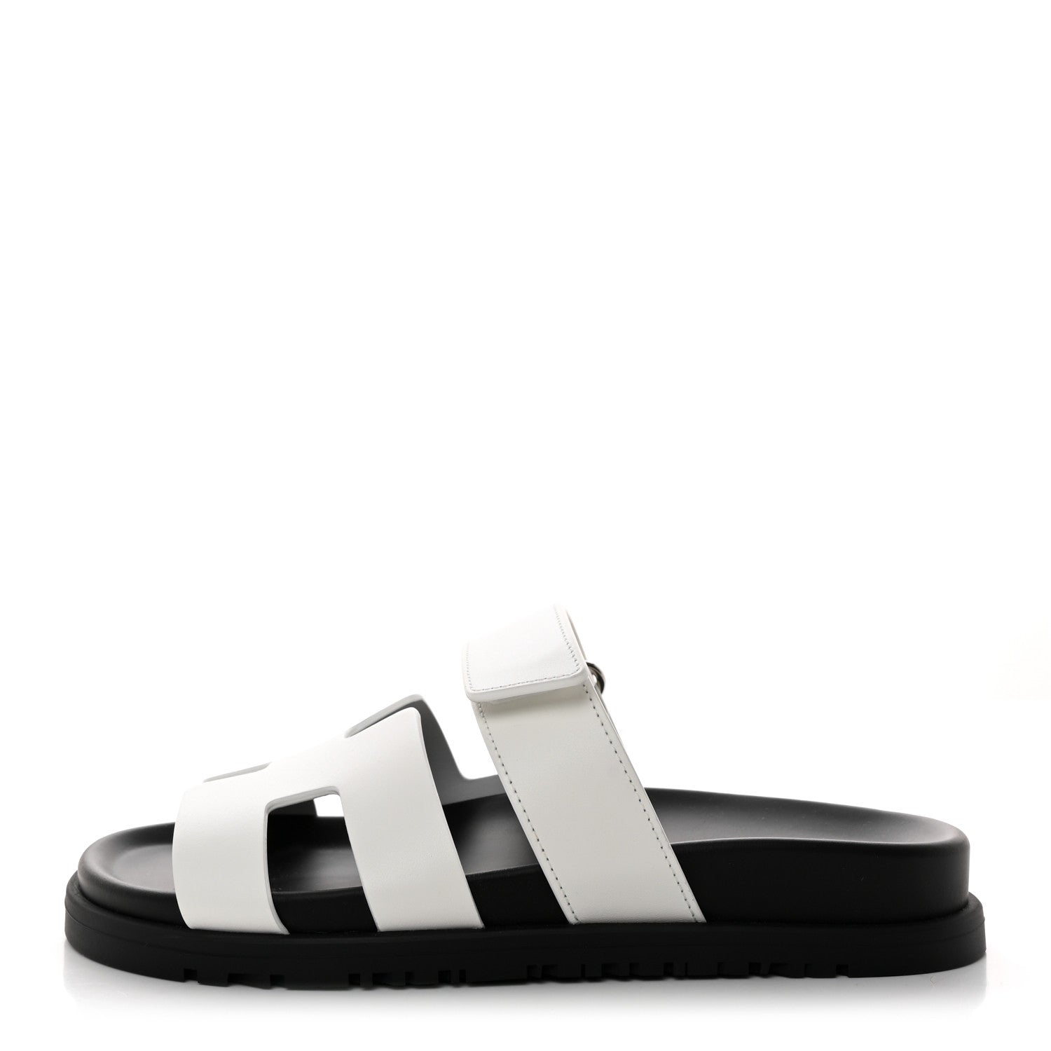 Hermes Calfskin Womens Chypre Sandals 35.5 White 1 of 9