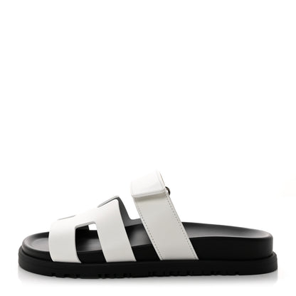 Hermes Calfskin Womens Chypre Sandals 35.5 White 1 of 9