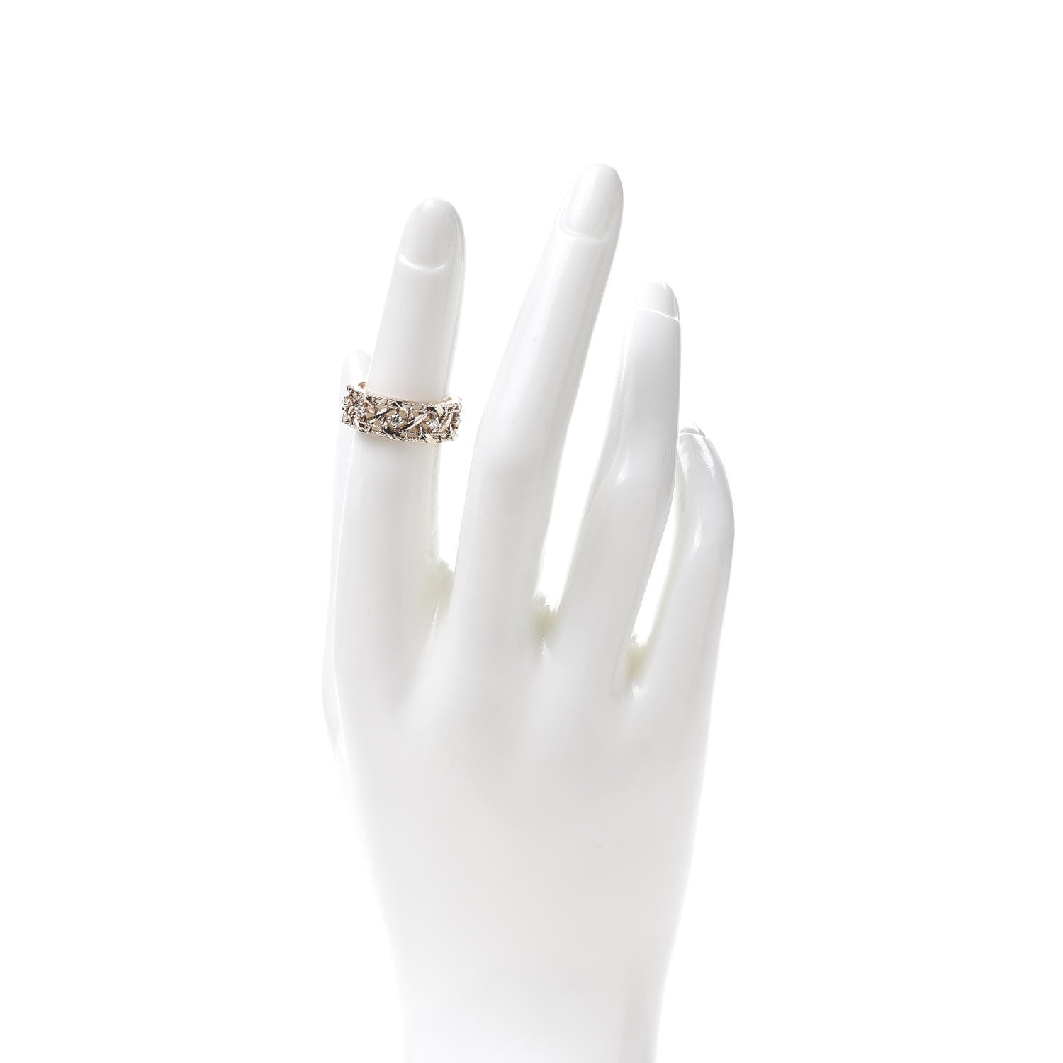 Christian Dior 18K Rose Gold Diamond My Dior Band Ring 50 5.25 2 of 5