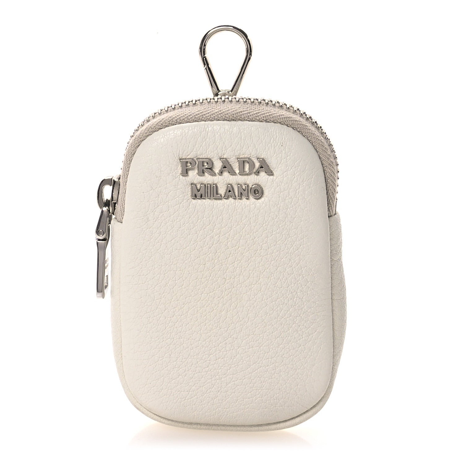 Prada Vitello Daino Coin Purse White 1 of 6
