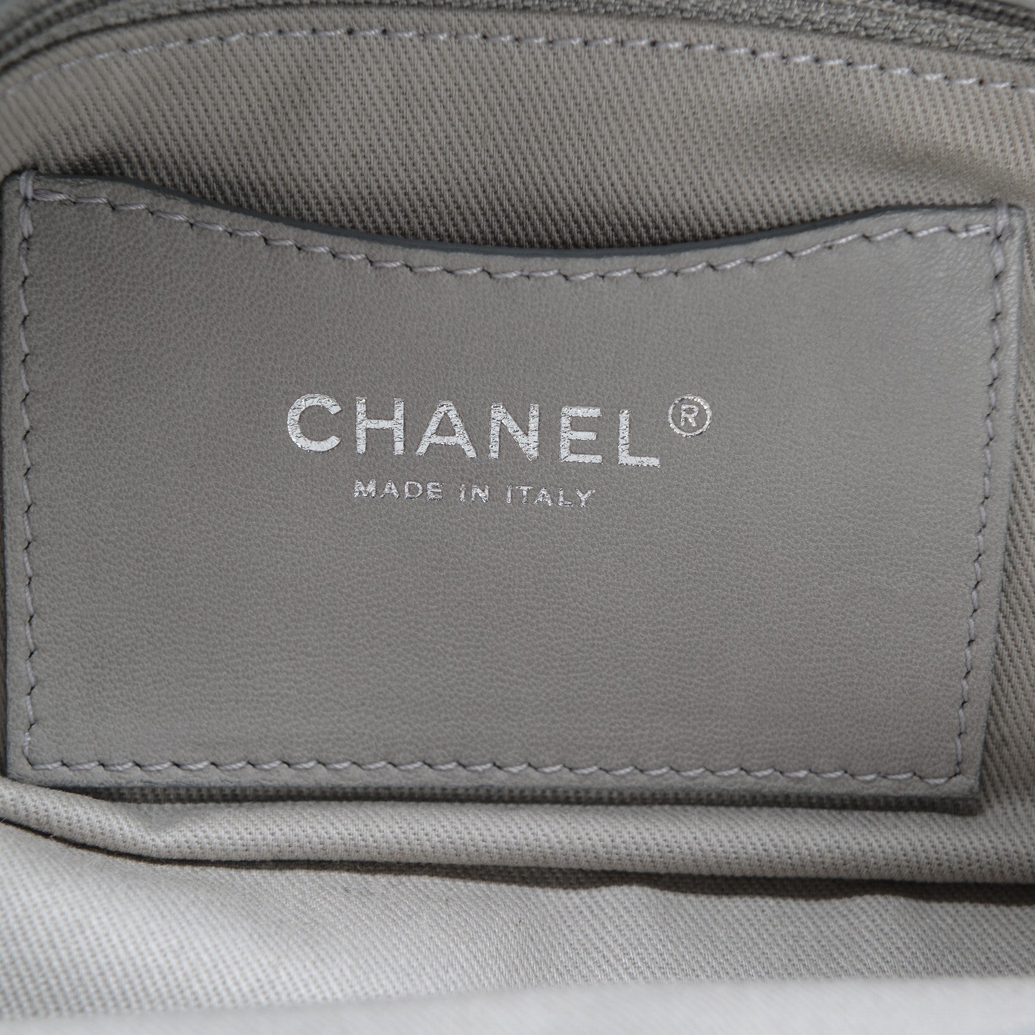 Chanel Iridescent Calfskin Medium Just Mademoiselle Bowler Grey 6 of 10