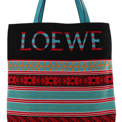 Loewe Knit Jacquard Vertical Logo Tote Multicolor 9 of 12
