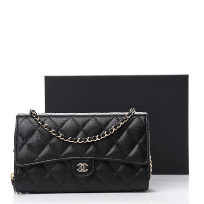 Chanel Caviar Quilted Phone Holder Wallet on Removable Chain Black 12 of 12