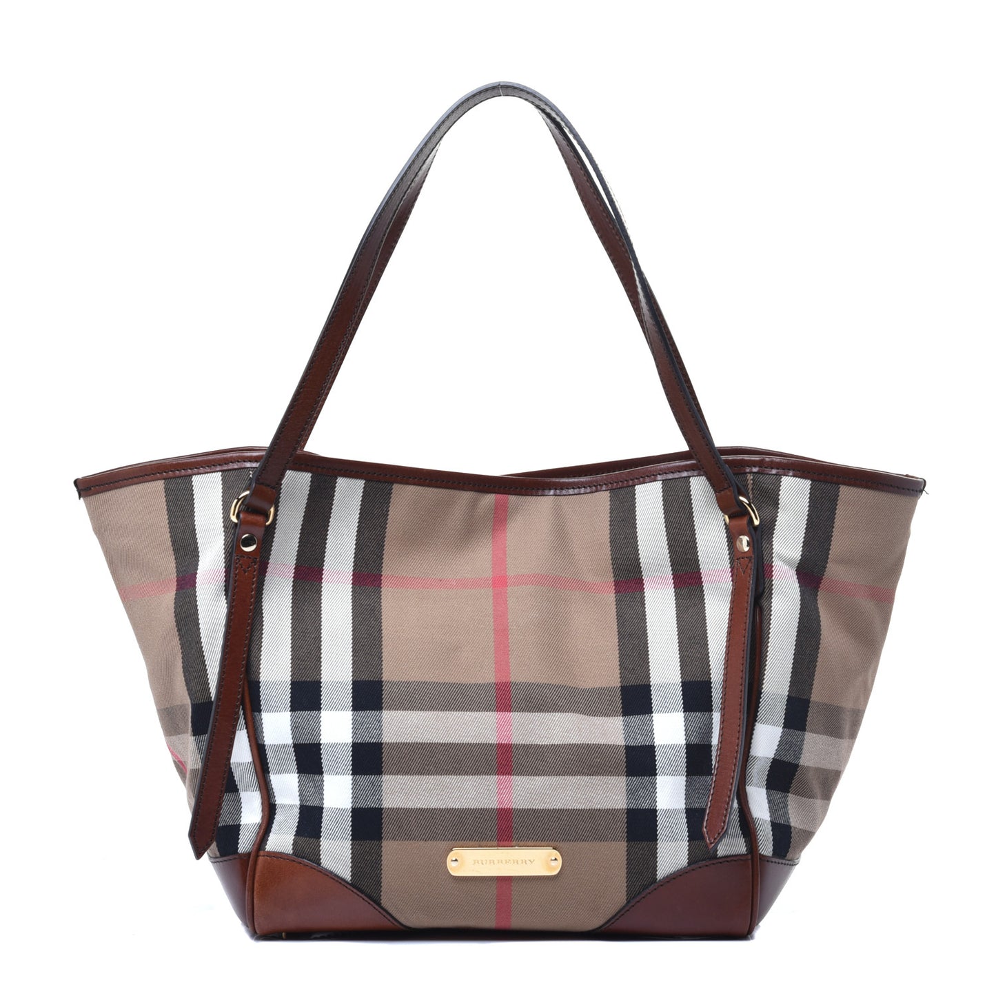 House Check Small Canterbury Tote Dark Tan