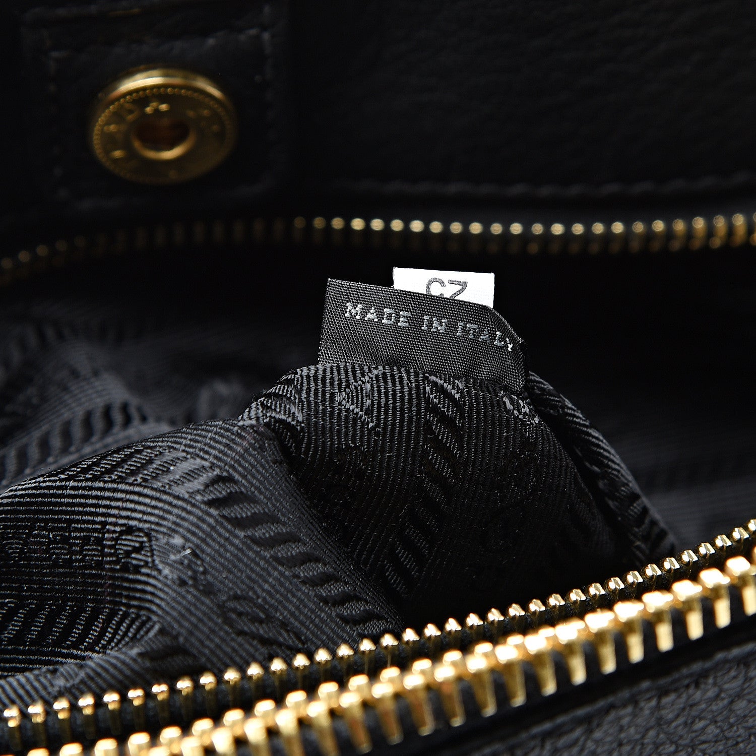 Prada Vitello Daino Tote Black 8 of 14