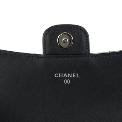 Chanel Patent Quilted Wallet On Removable Chain Navy Blue 7 of 9