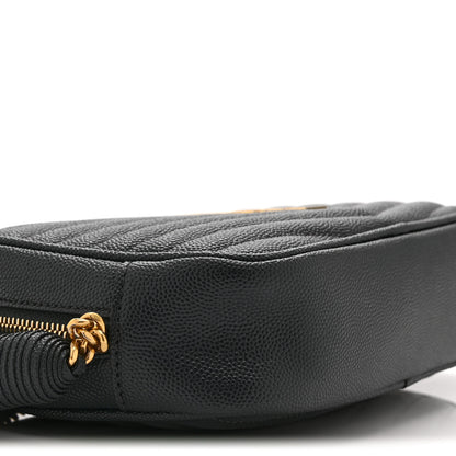 Saint Laurent Grain De Poudre Matelasse Monogram Mini Lou Camera Bag Dark Smog 9 of 11